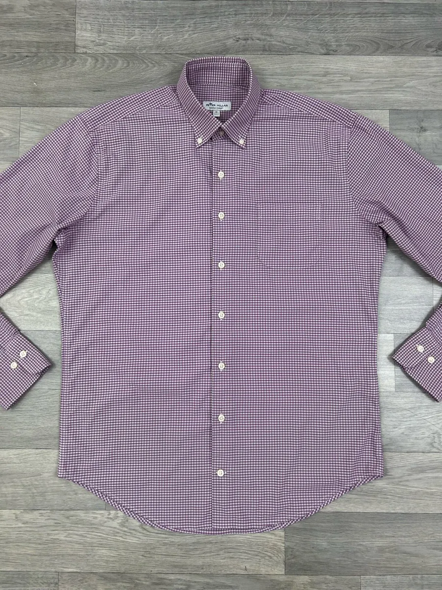 Peter Millar Summer Comfort Check Golf Shirt M - Image 2