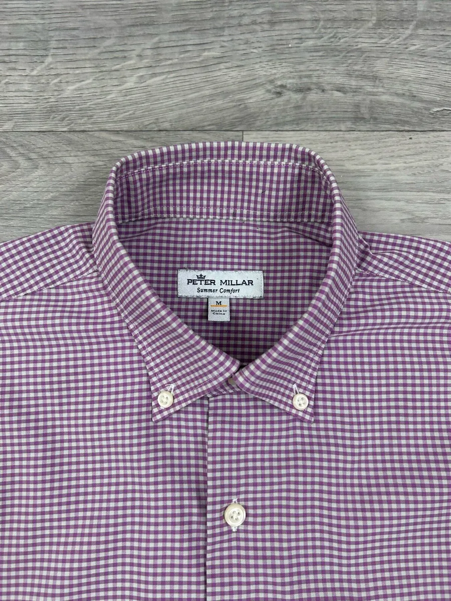Peter Millar Summer Comfort Check Golf Shirt M - Image 3