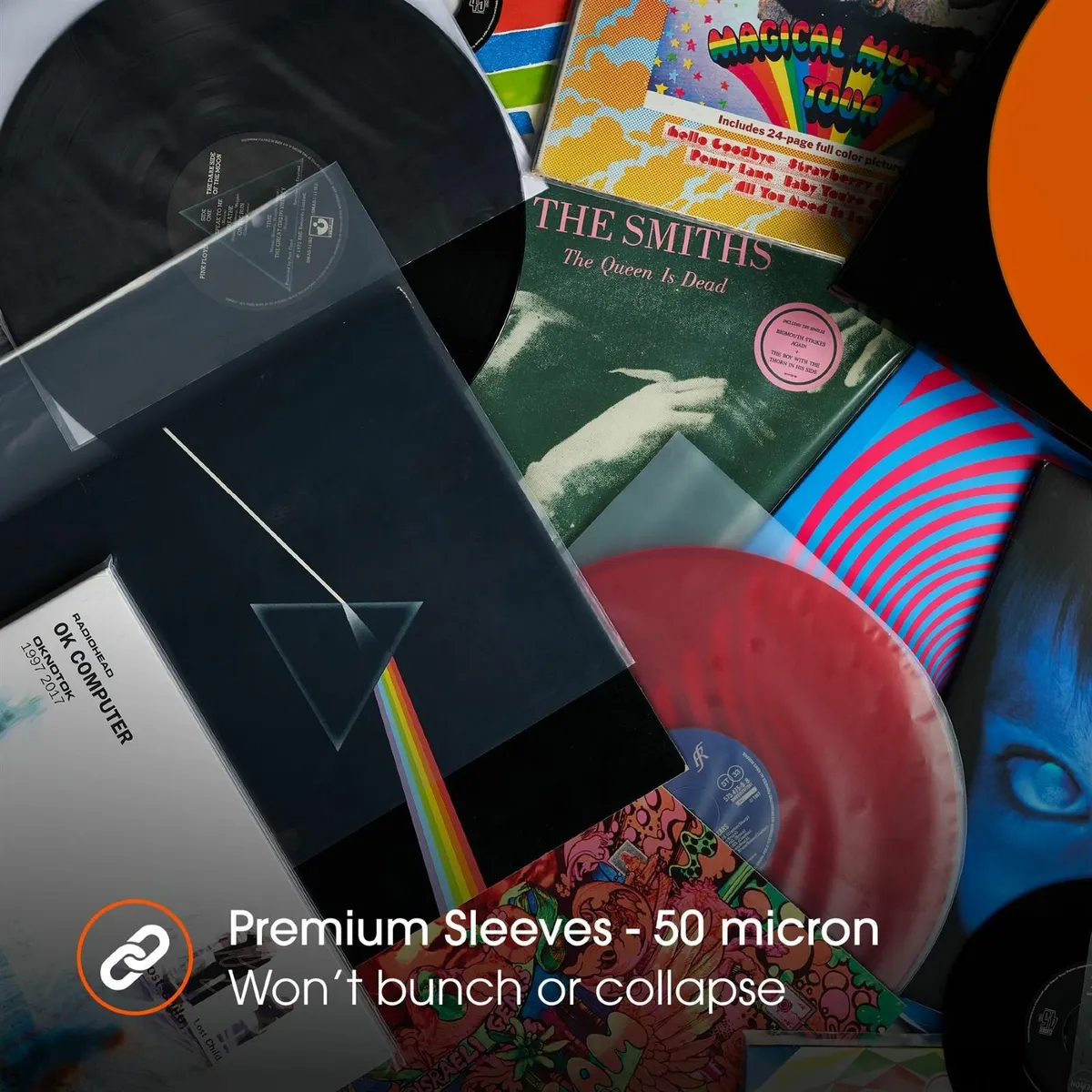 12" Premium Vinyl Record Pro Inner Sleeves Rounded - Image 2