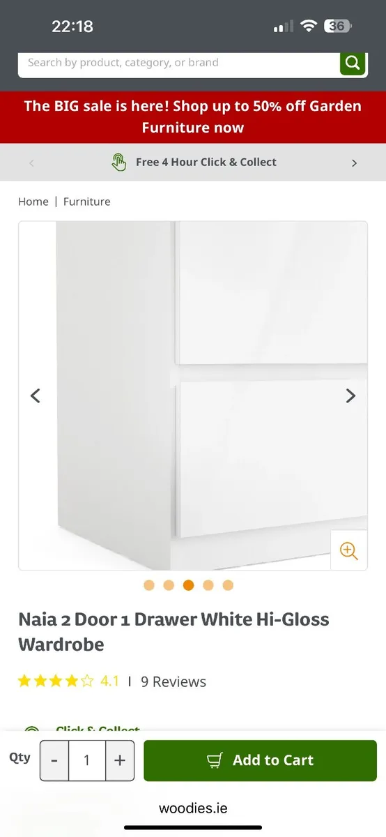 White double wardrobe - Image 4