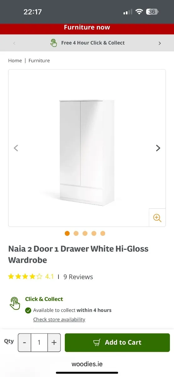 White double wardrobe - Image 4