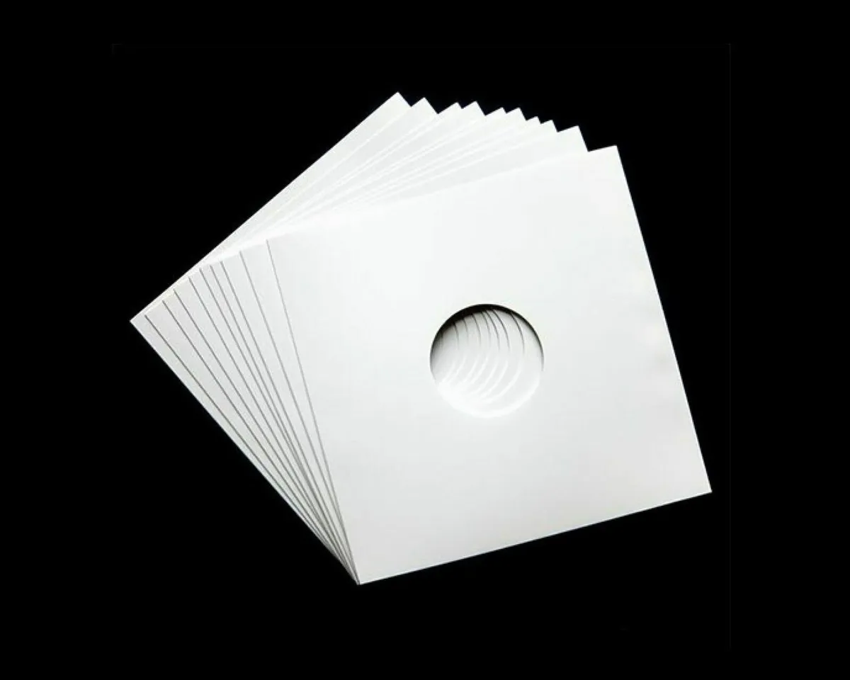 12" White Disco-bag Replacement Thick Card Covers - Image 3