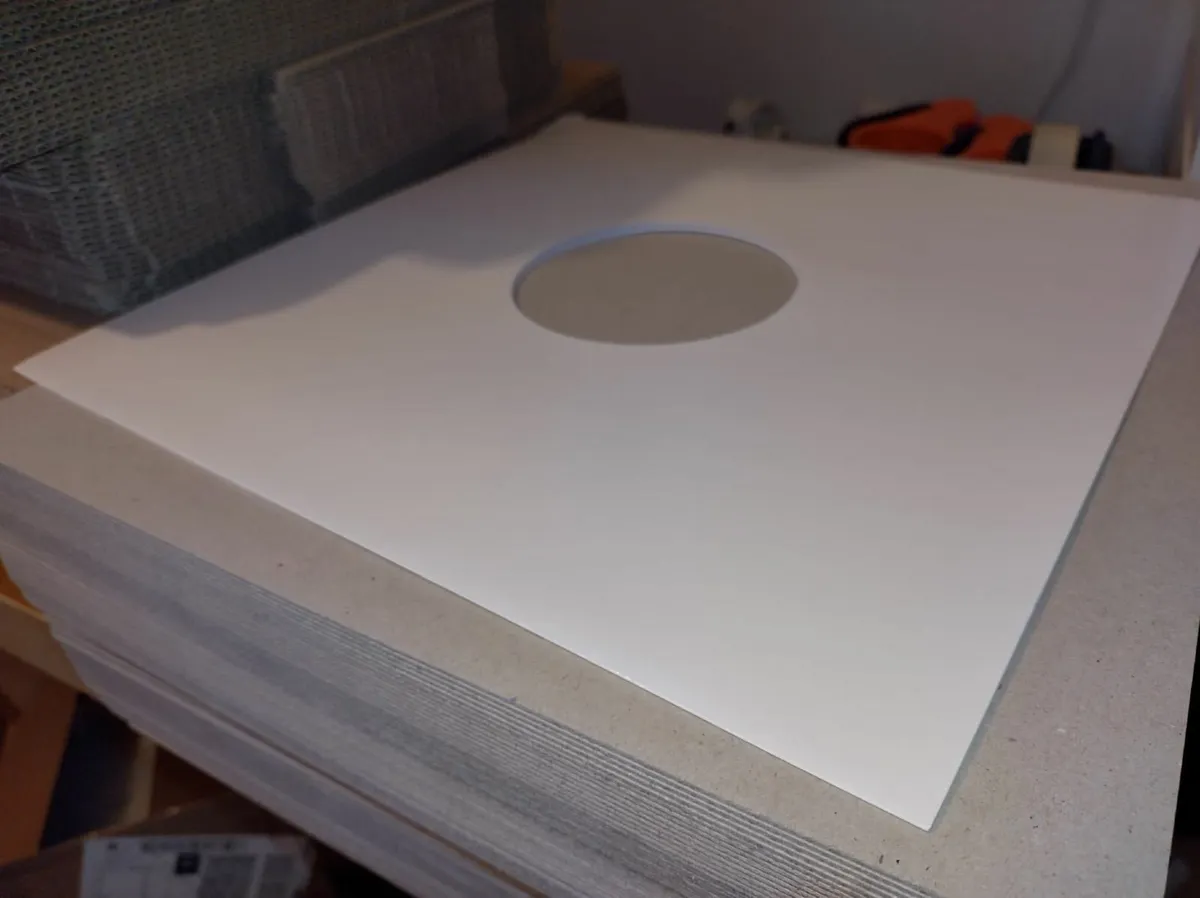 12" White Disco-bag Replacement Thick Card Covers - Image 4