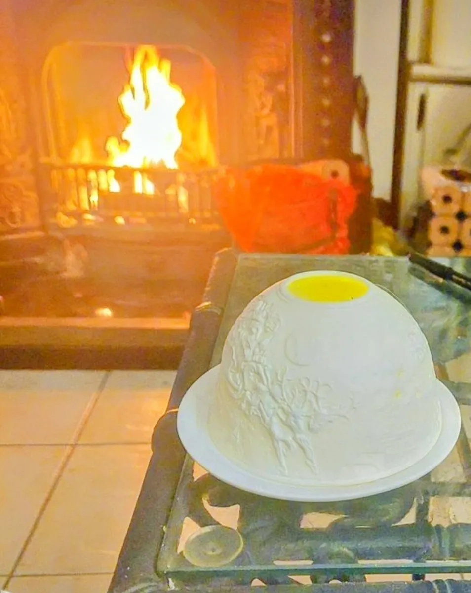 Clay Pottery Candle Holder with Led Candle - Image 3