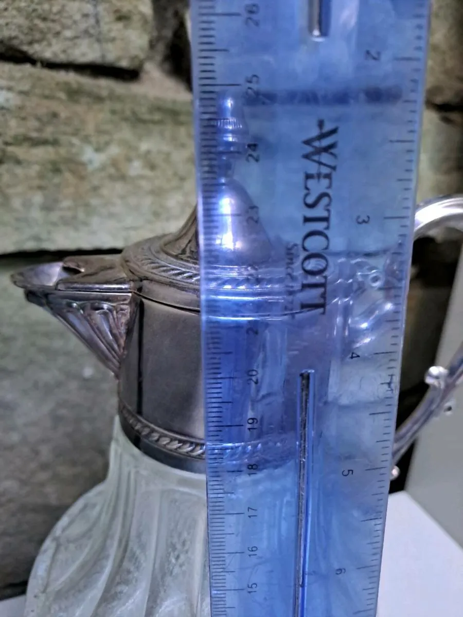 Glass Decanter silver plated - Image 3