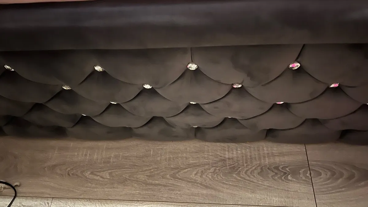 Superking Bed - Steel Grey crystal inlays - Image 2