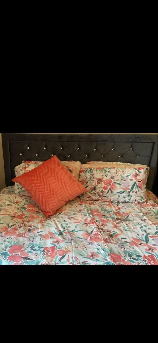 Superking Bed - Steel Grey crystal inlays - Image 1