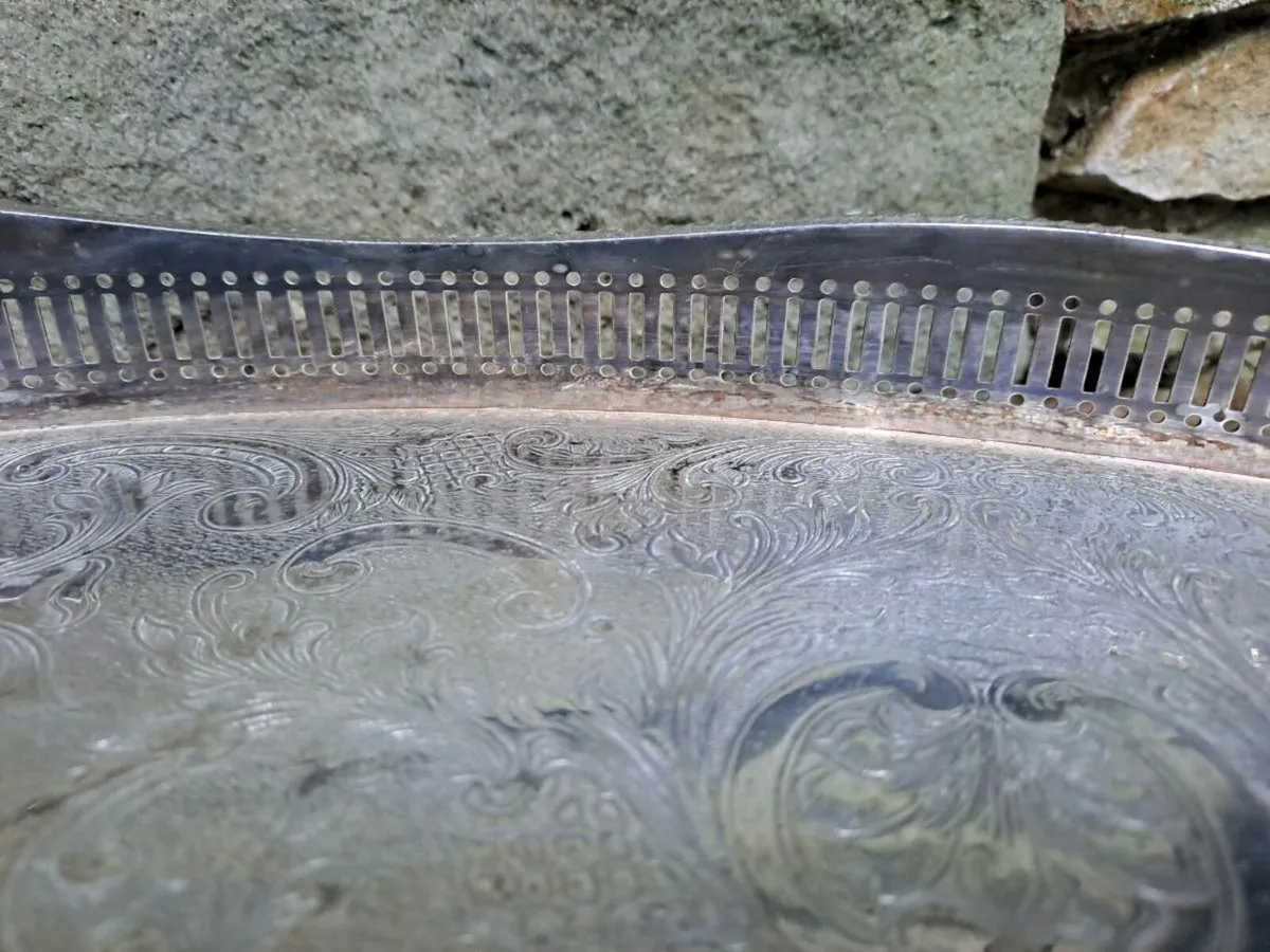 Silver plated tray Sheffield - Image 4