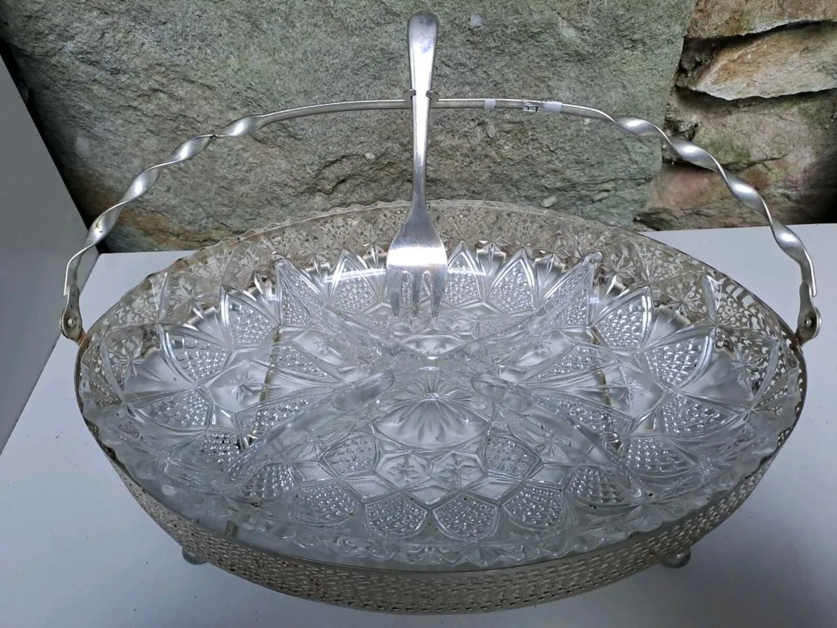 Vintage oval Hors d'Oeuvre set - Image 4