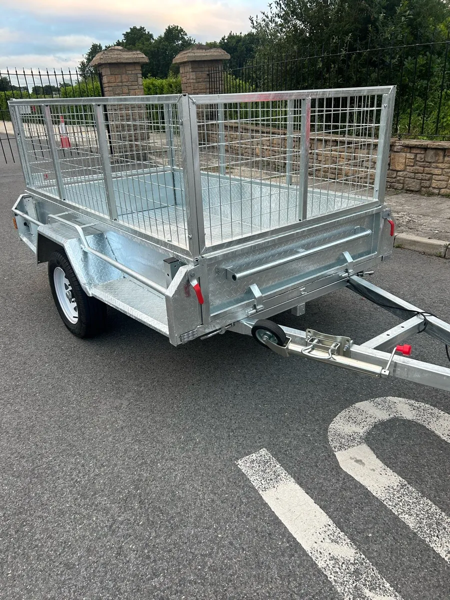 Brand new 7 x4 ft galvanised mesh trailer - Image 2