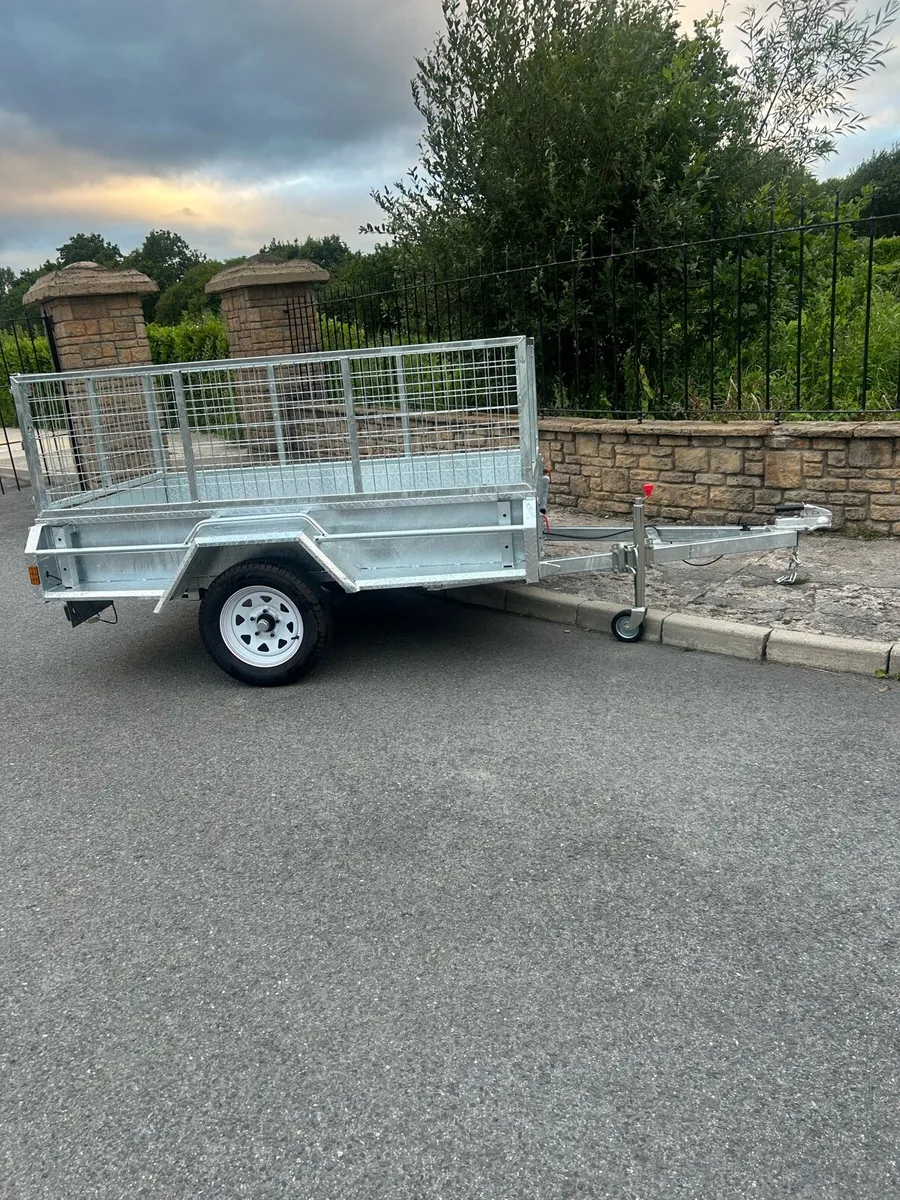 Brand new 7 x4 ft galvanised mesh trailer - Image 1