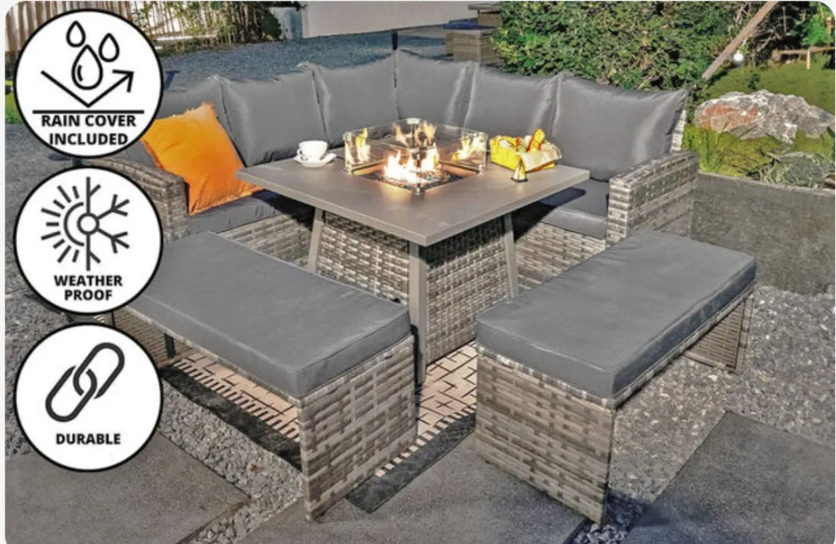 BRAND NEW Assembled 9-Seater Rattan Garden Furnitu - Image 1