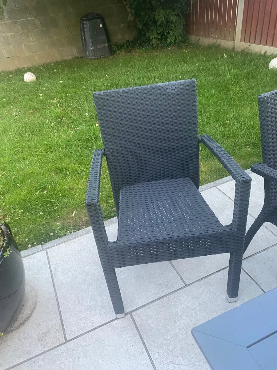 Rattan armchairs