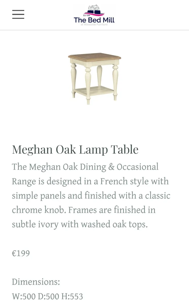 SALE Meghan Oak Lamp Tables (Retail €199) - Image 2