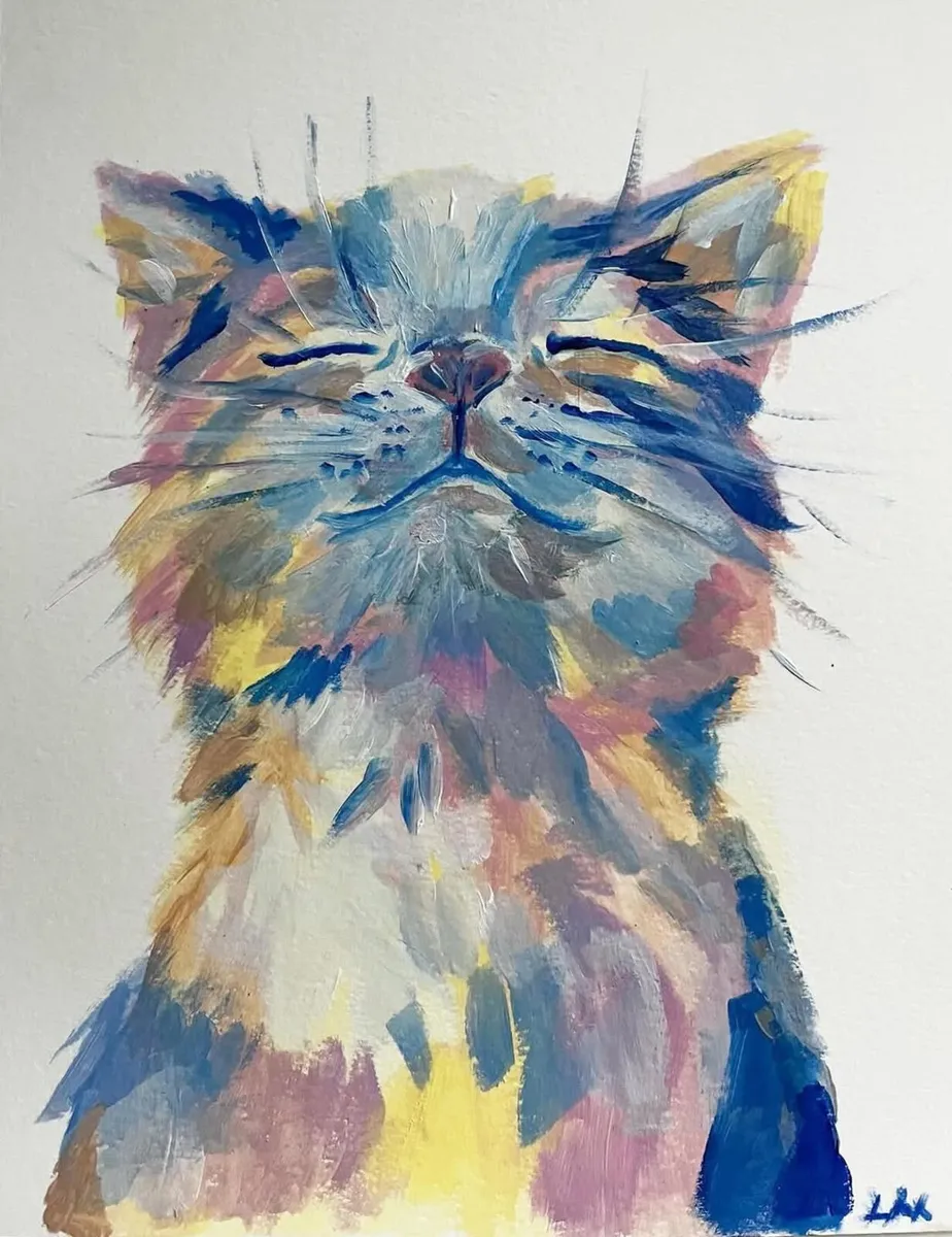 Limited edition cat painting