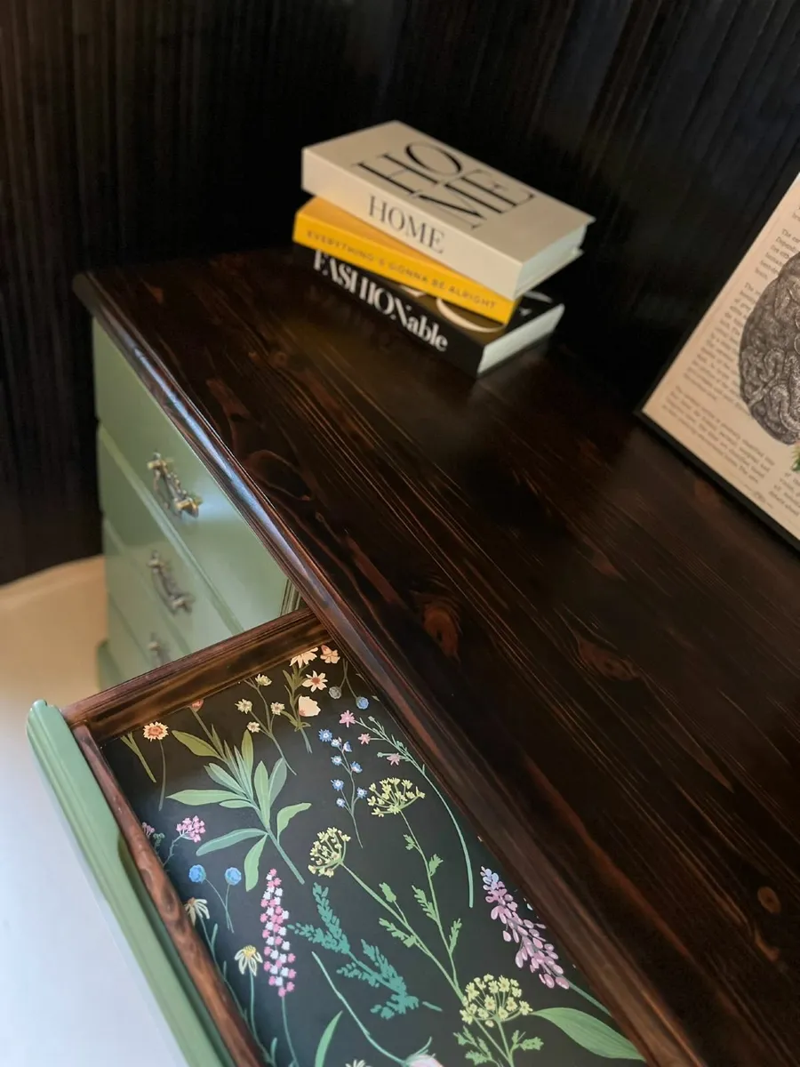 One of a kind solid wood vintage desk - Image 2