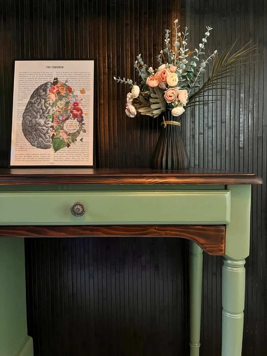 One of a kind solid wood vintage desk - Image 1