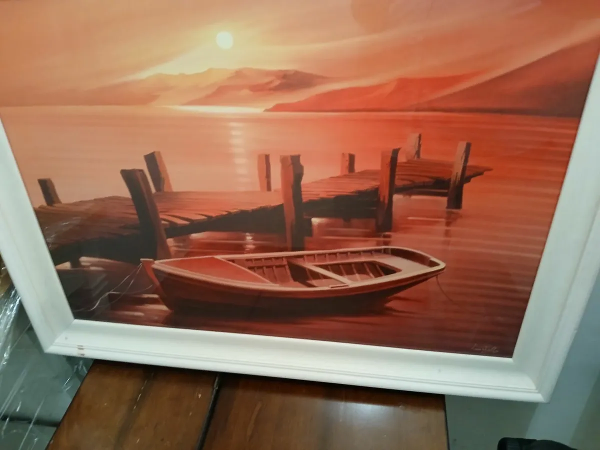 Originsl oil painting connamara sun setting.. - Image 1
