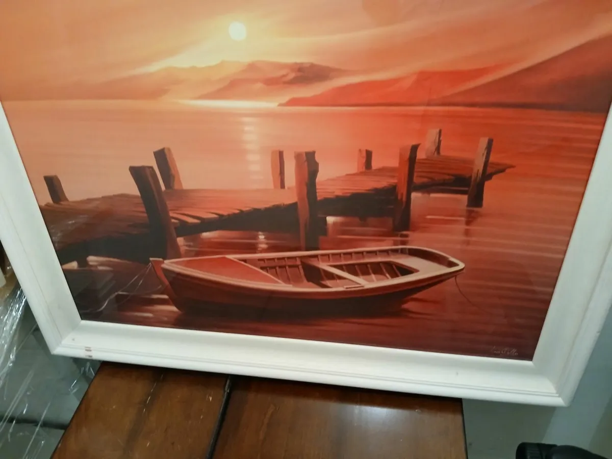 Originsl oil painting connamara sun setting.. - Image 2
