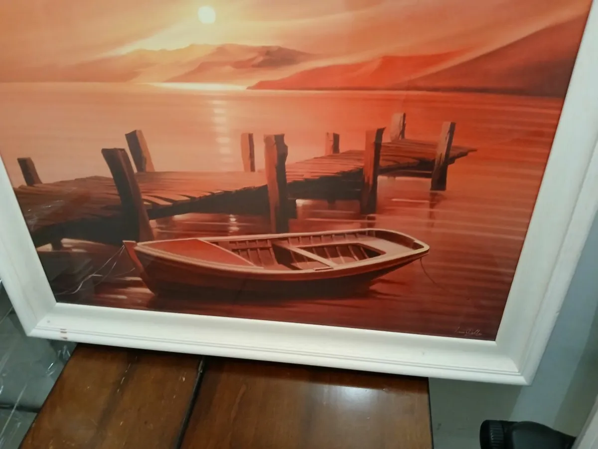 Originsl oil painting connamara sun setting.. - Image 3
