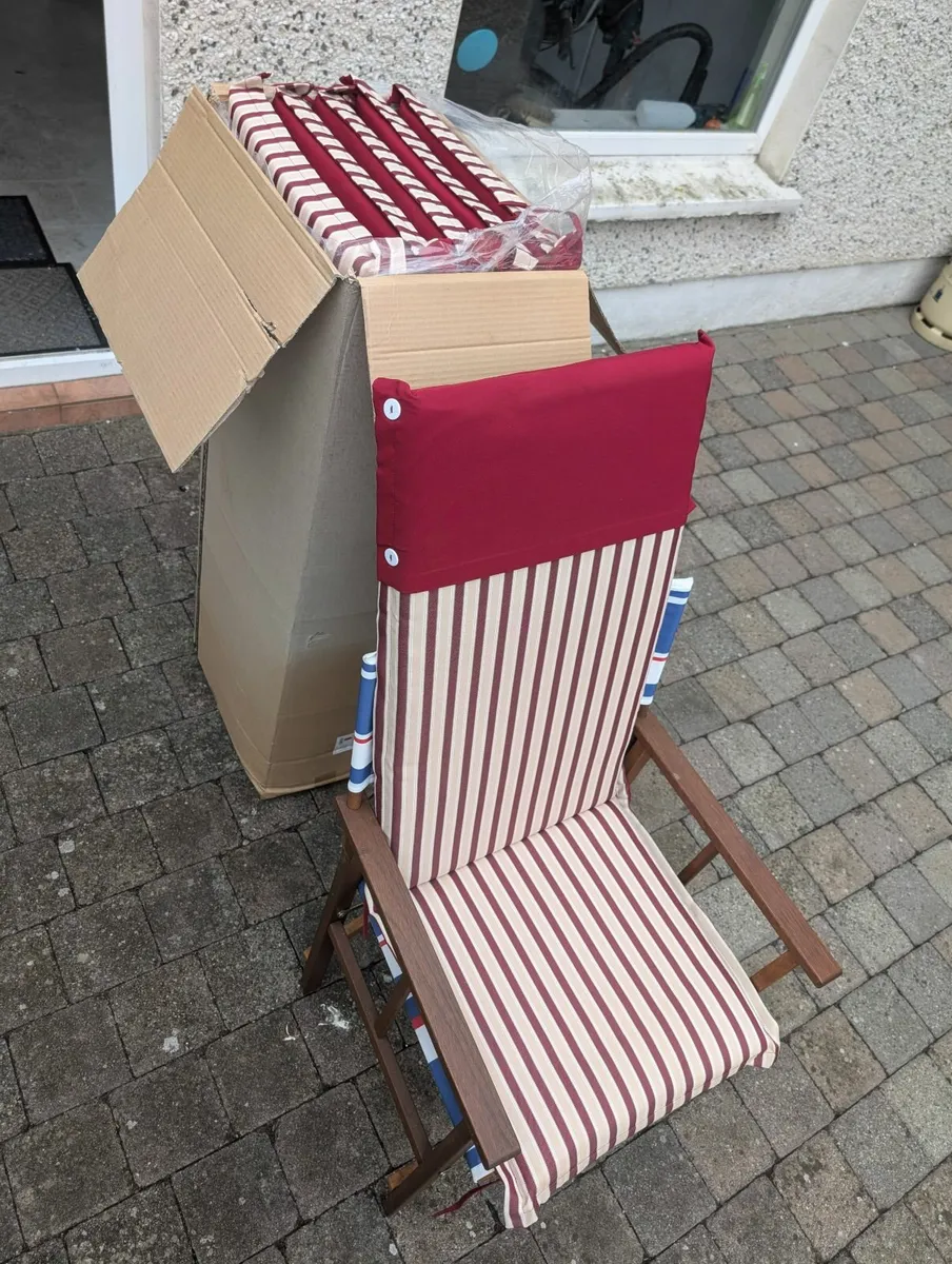 6 x Garden Sun Lounger Cushions - Image 2