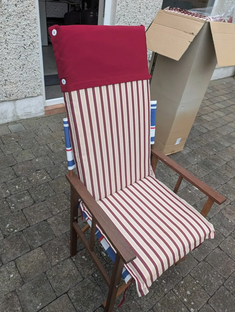 6 x Garden Sun Lounger Cushions - Image 1