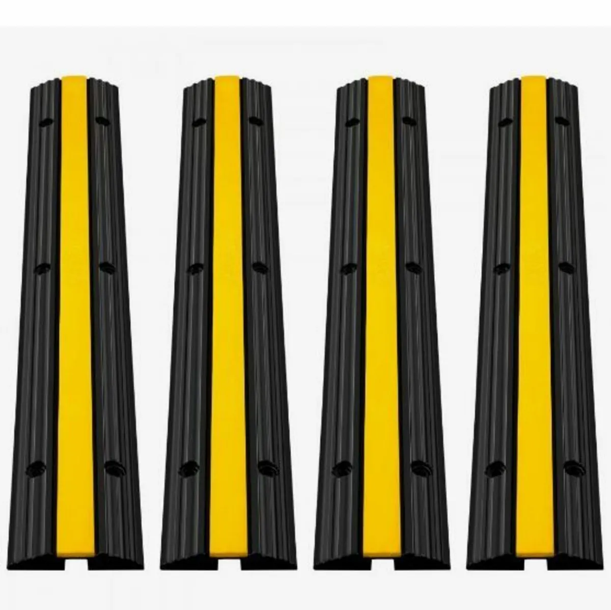 4 Pack of 1-Channel Rubber Cable Protector - Image 1