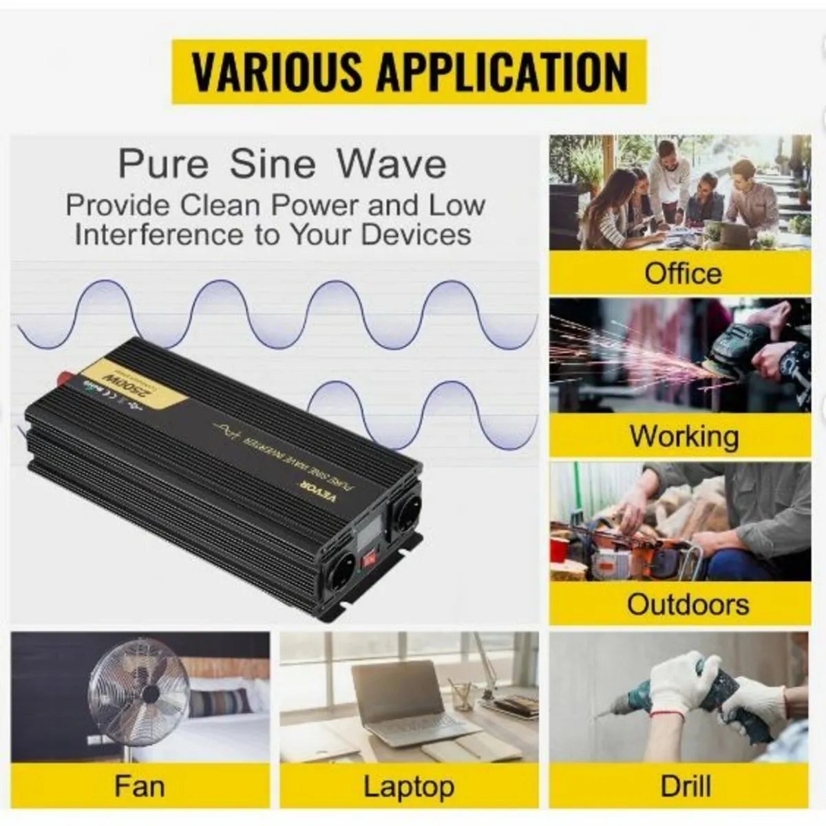 Pure Sine Wave Inverter 2500W Power Inverter - Image 2