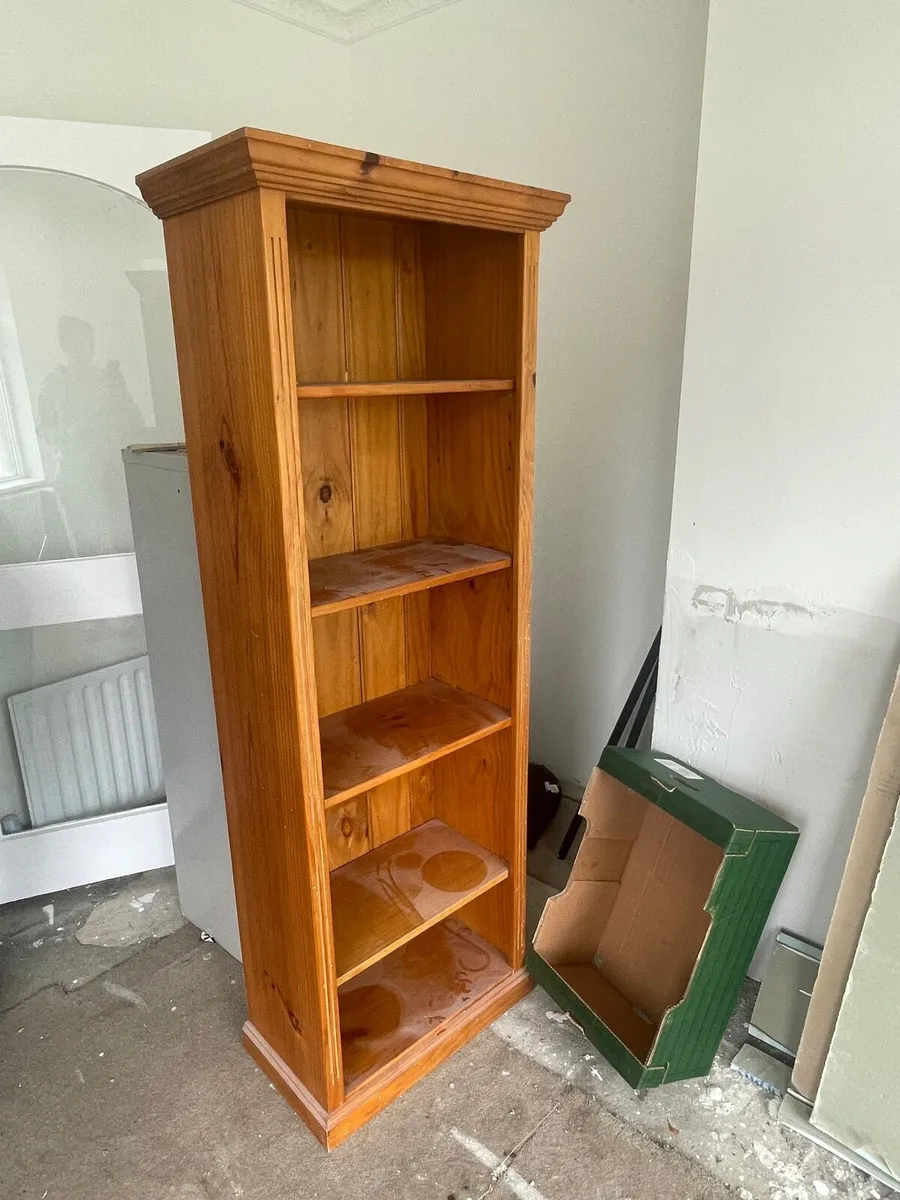 Narrow pine book shelf - Image 3