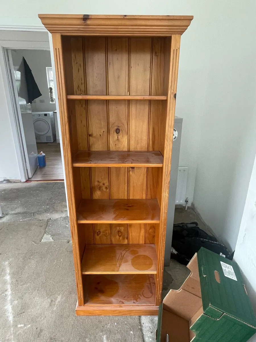 Narrow pine book shelf - Image 4