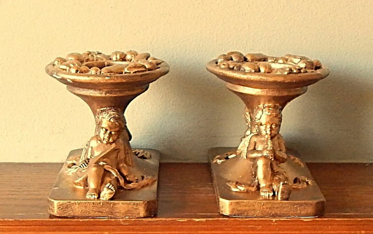 Pair of Ornate Candlesticks - Image 2