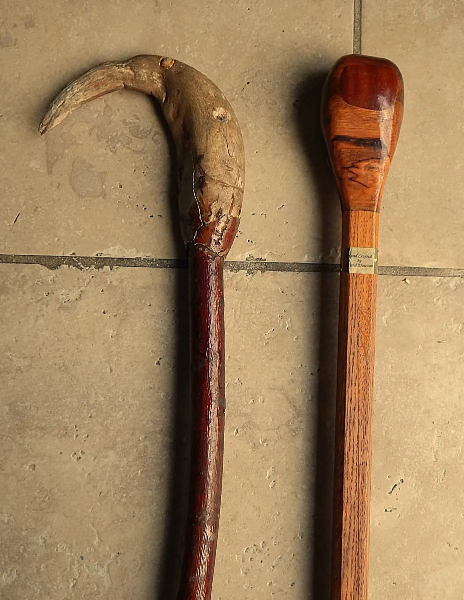 Selection of 4 Hand Crafted Walking Sticks - Image 3