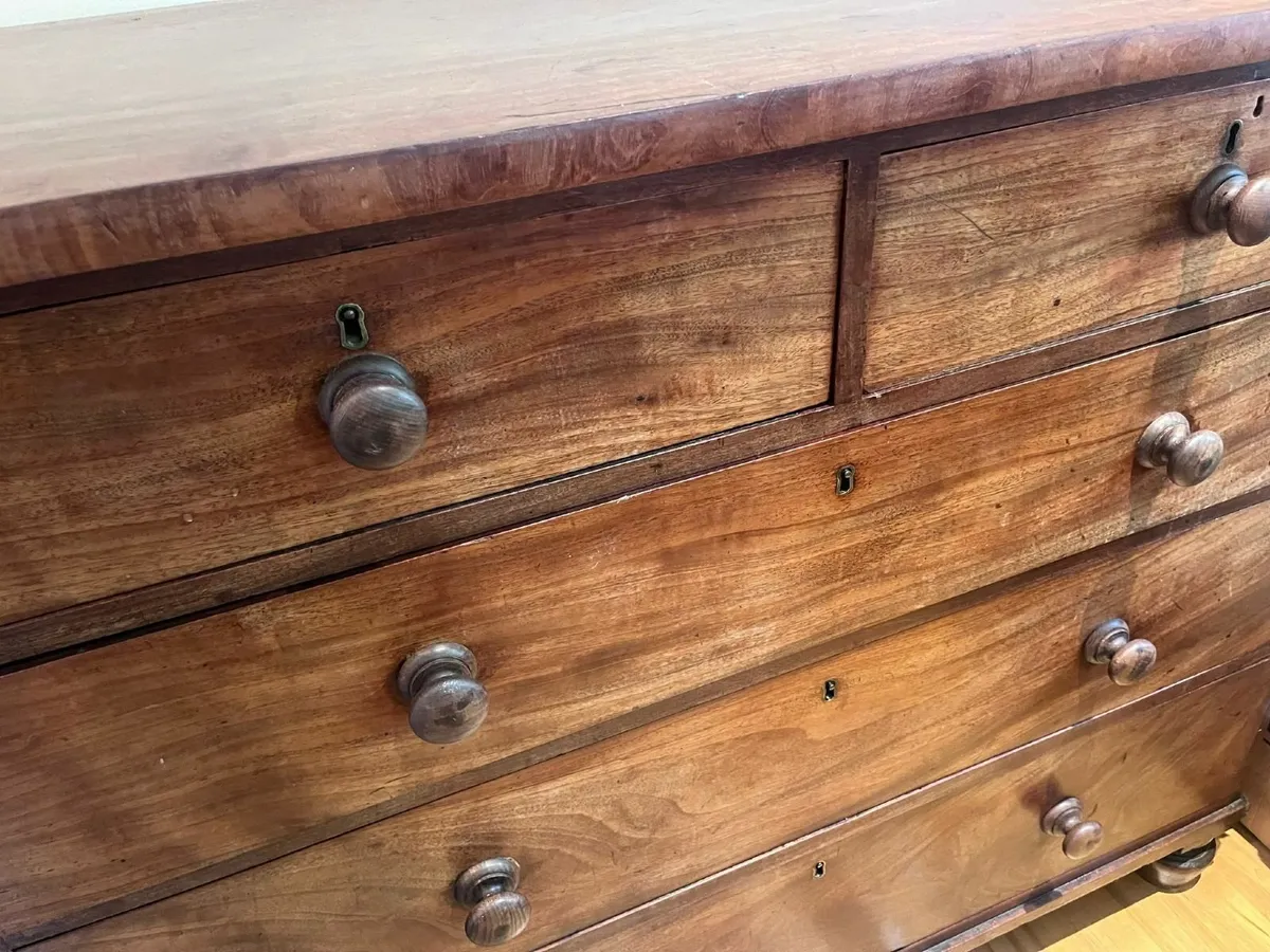 Vintage Solid Wood Chest of Drawers - Image 4