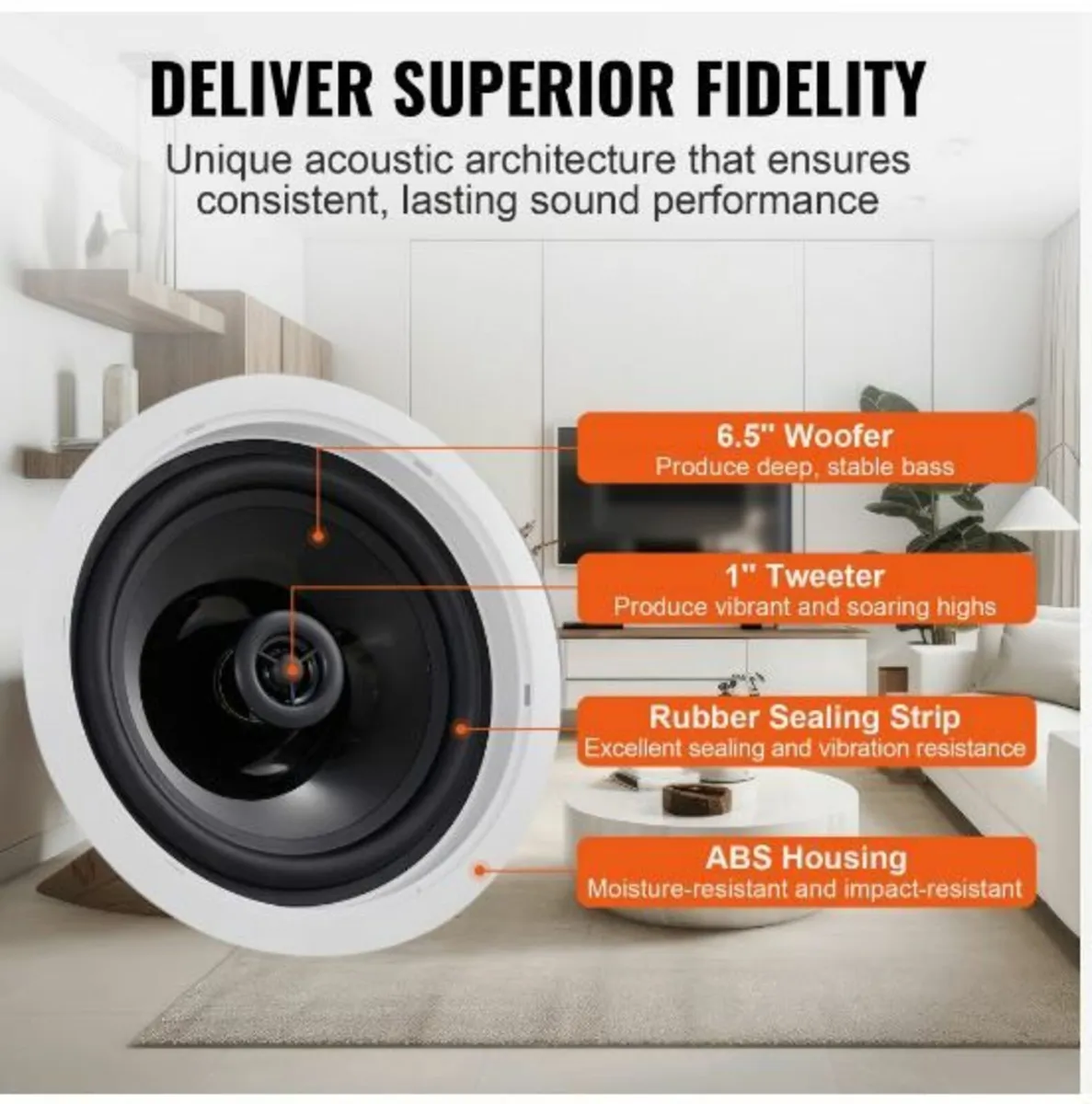 2 PCs 6.5'' Bluetooth Ceiling Speakers 150W - Image 2