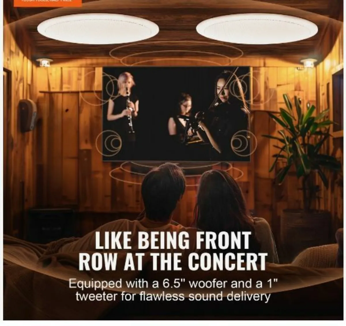 2 PCs 6.5'' Bluetooth Ceiling Speakers 150W - Image 3