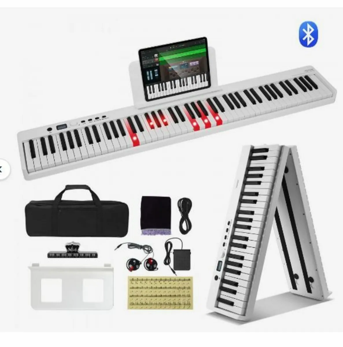 88 Key Folding Keyboard Piano Portable - Image 2