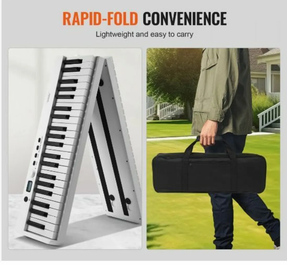 88 Key Folding Keyboard Piano Portable - Image 3
