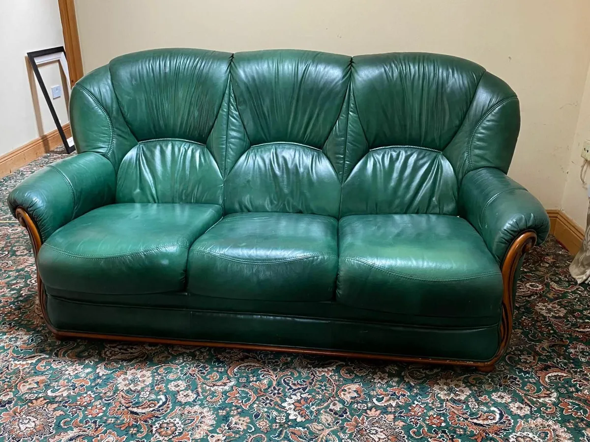Leather 3-seat Sofa-final discounted price - Image 2