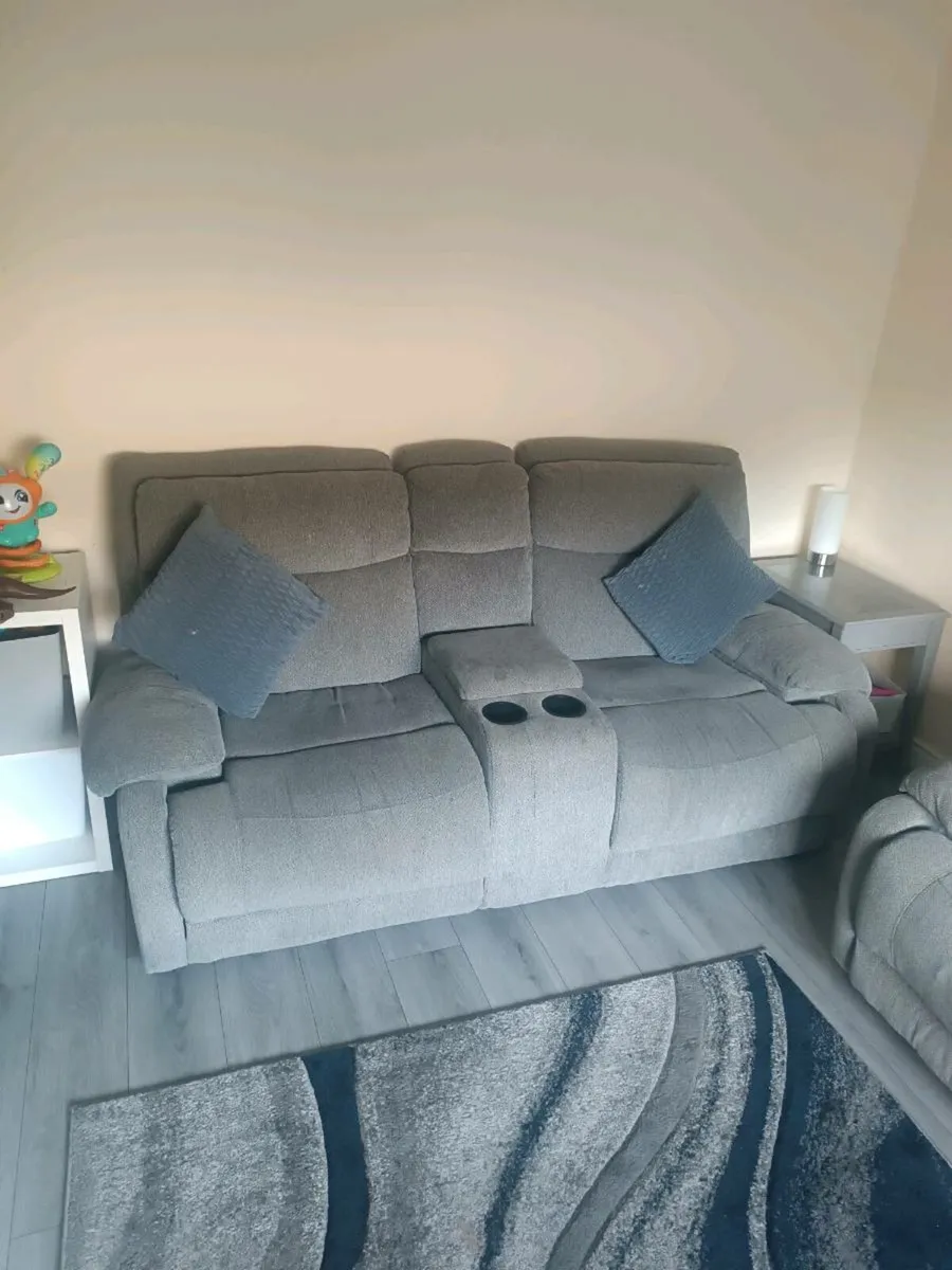 Grey recliner sofas - Image 3