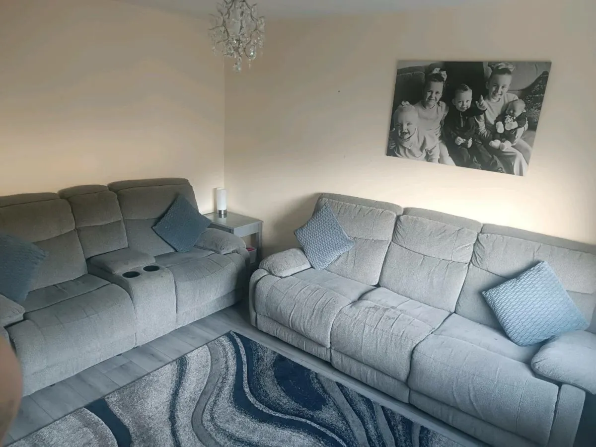 Grey recliner sofas - Image 4