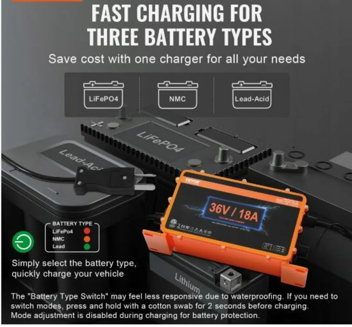 36 Volt 18 AMP Golf Cart Battery Charger - Image 3