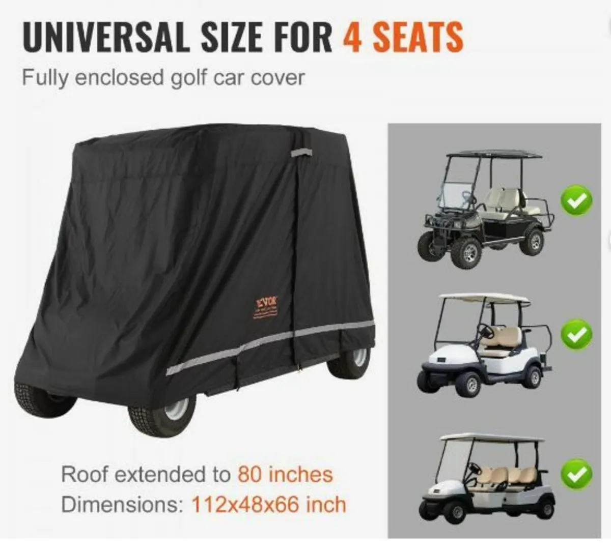 4 Passenger Golf Cart Cover - Image 2