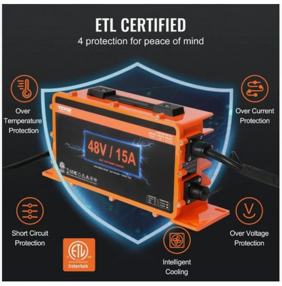 48 Volt 15 AMP Golf Cart Smart Battery - Image 3