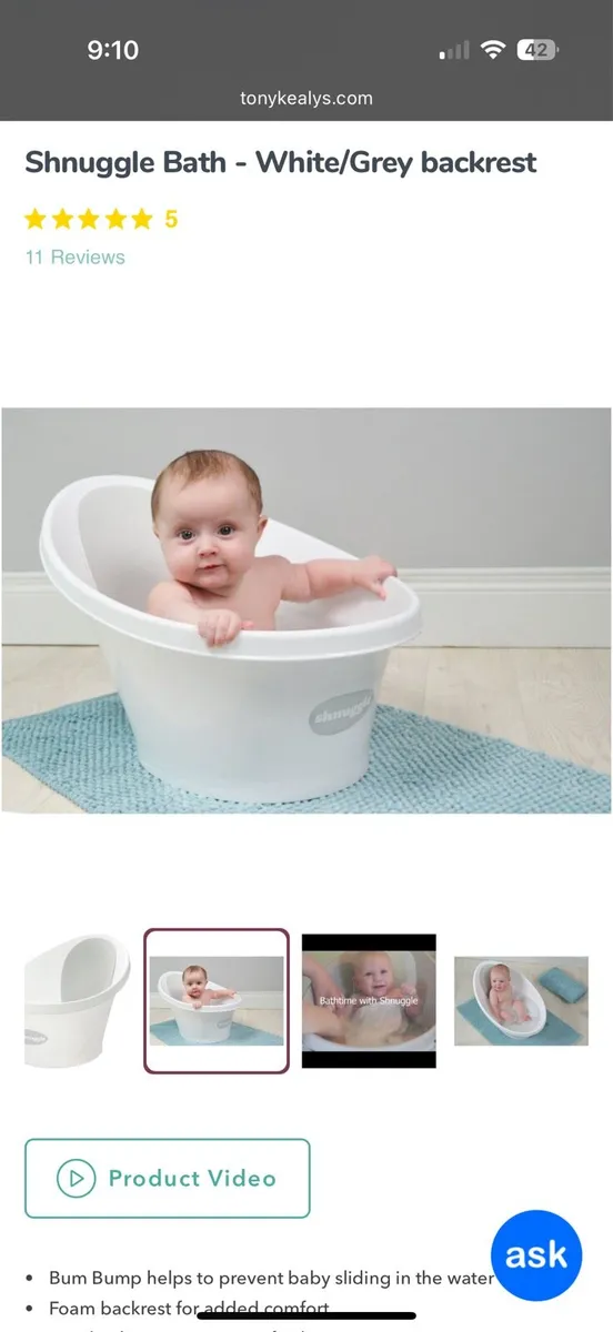 Shnuggle bath and stand - Image 4