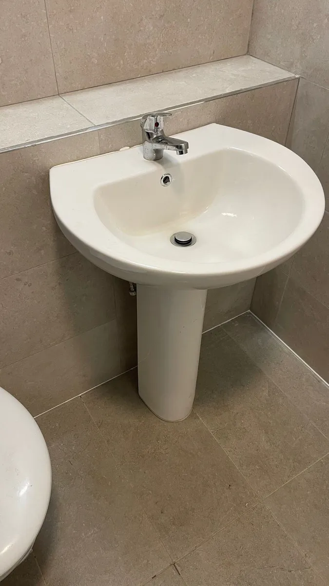 Bathroom sink /basin 55cm with tap mixer - Image 1
