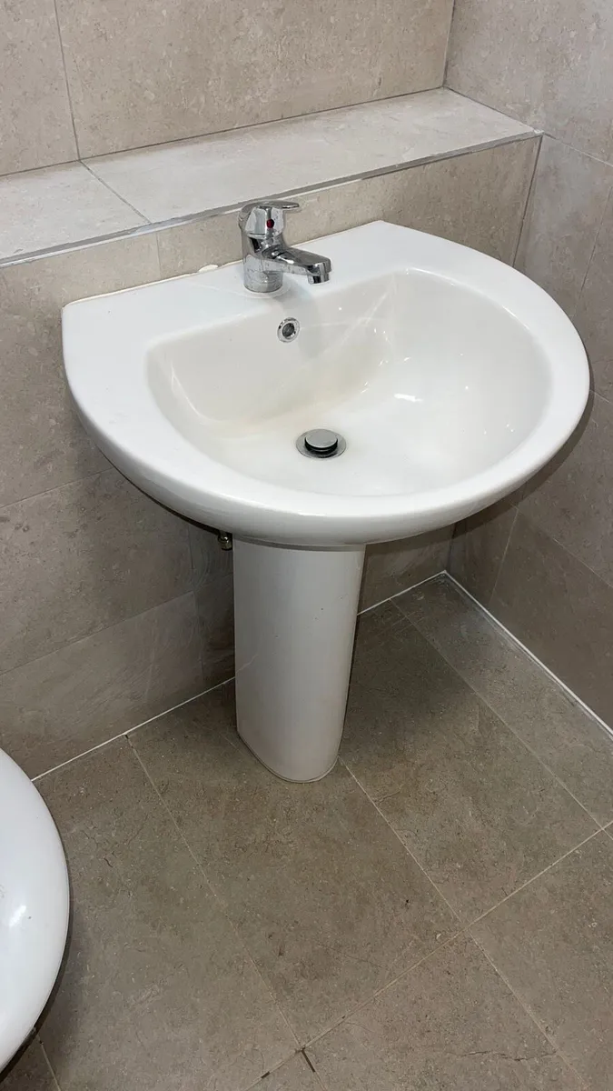 Bathroom sink /basin 55cm with tap mixer - Image 2