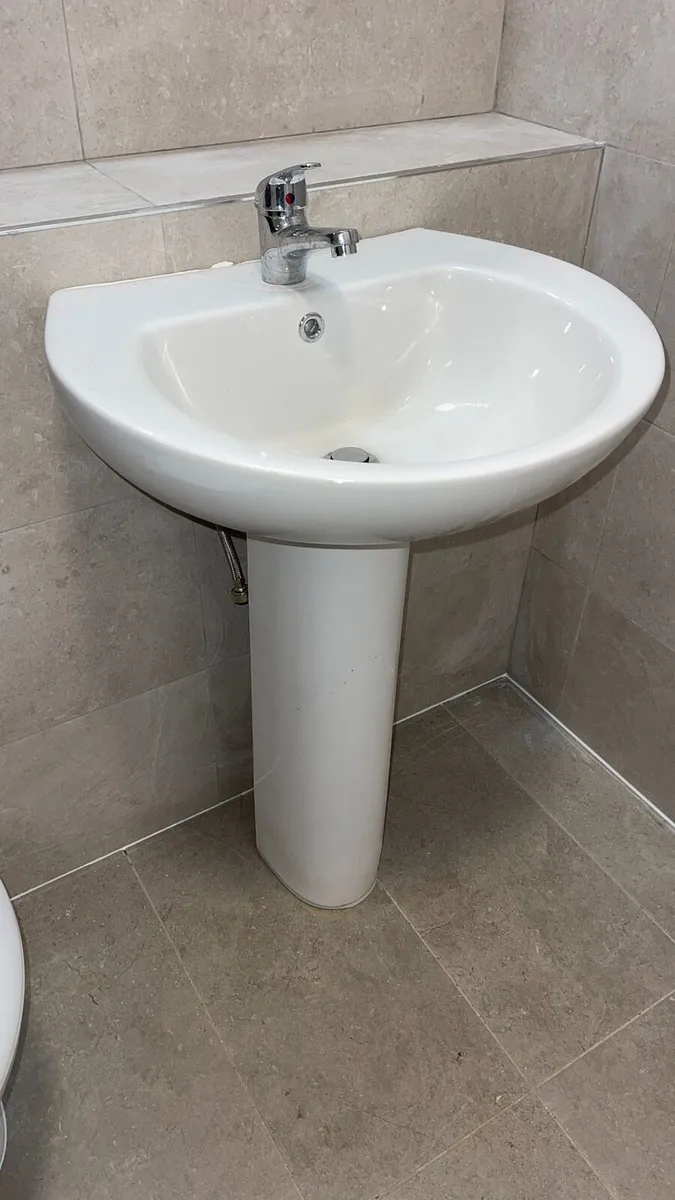 Bathroom sink /basin 55cm with tap mixer - Image 3