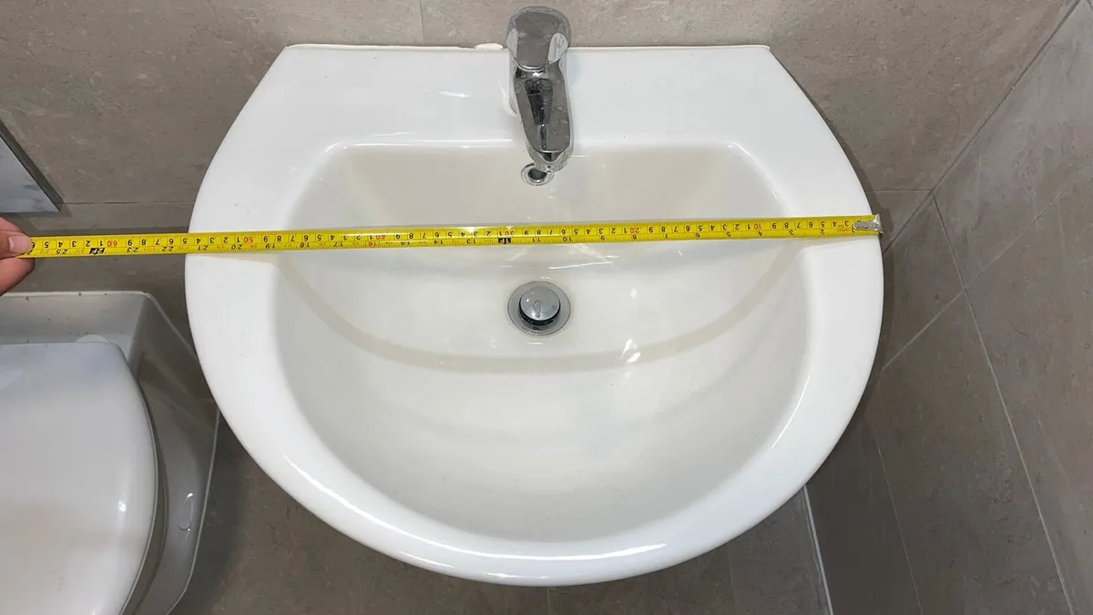 Bathroom sink /basin 55cm with tap mixer - Image 4