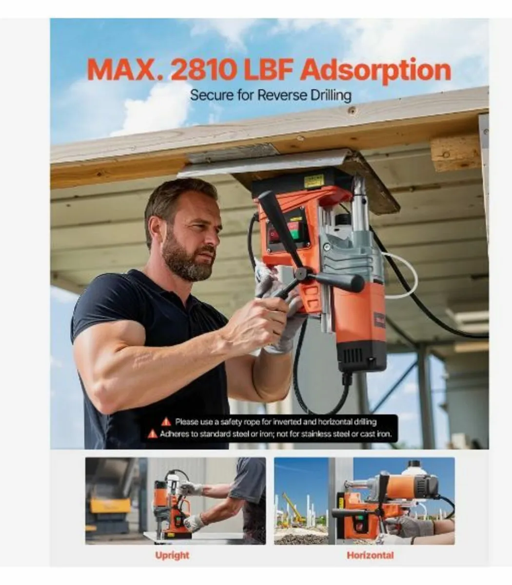 Magnetic Drill 1300W 2922lbf/13000N - Image 2