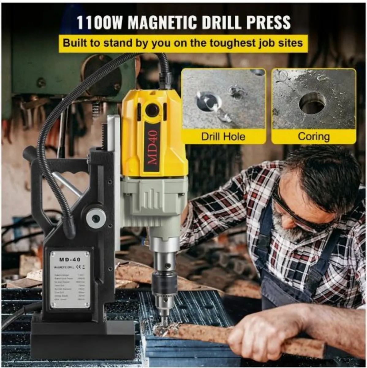 Magnetic Drill, 1100W 1.57" Boring Diameter - Image 2